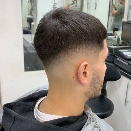Clean fade finished sharp at Cutz
